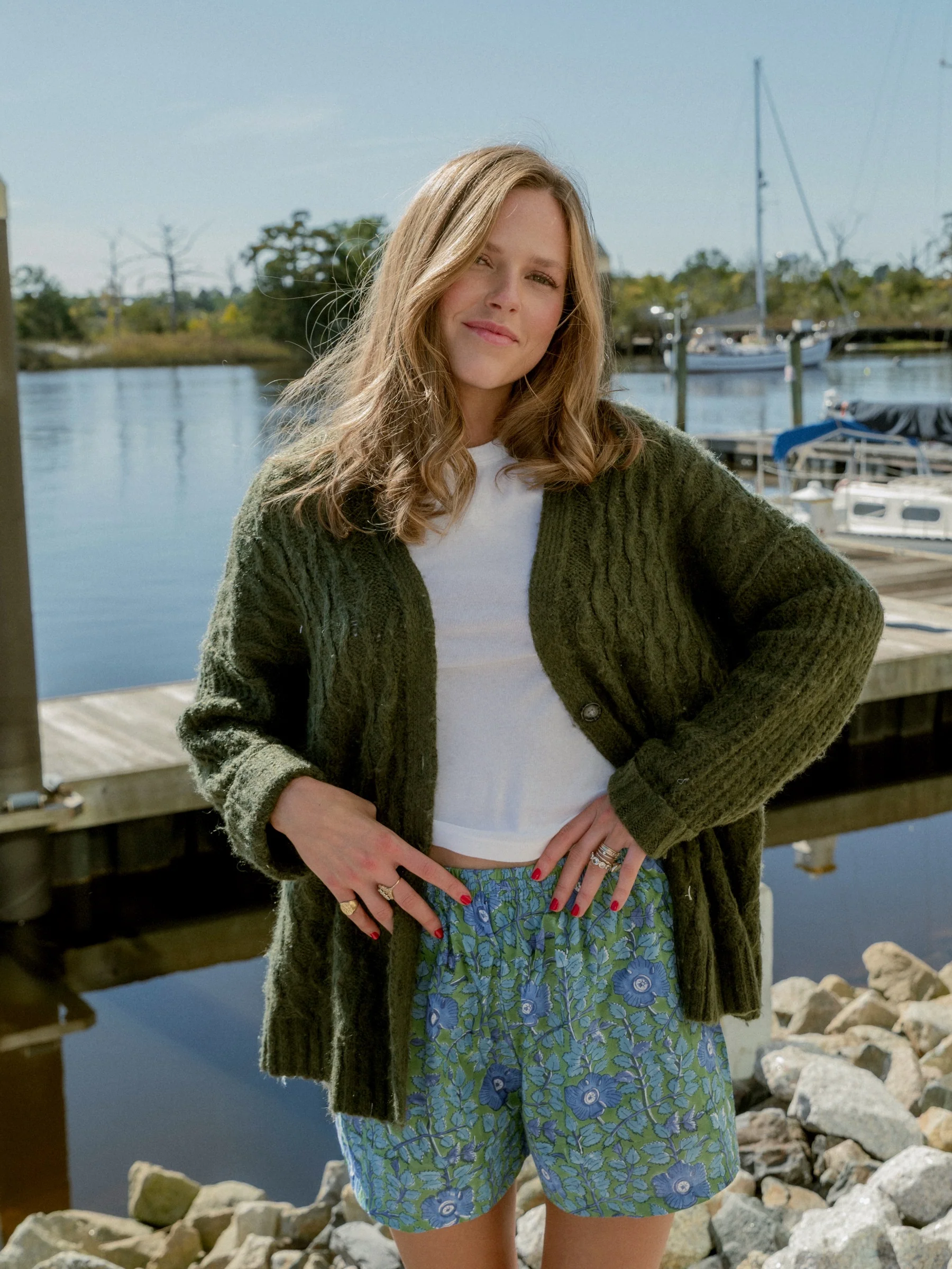 Boxer Shorts in Teal Garden - Image 3