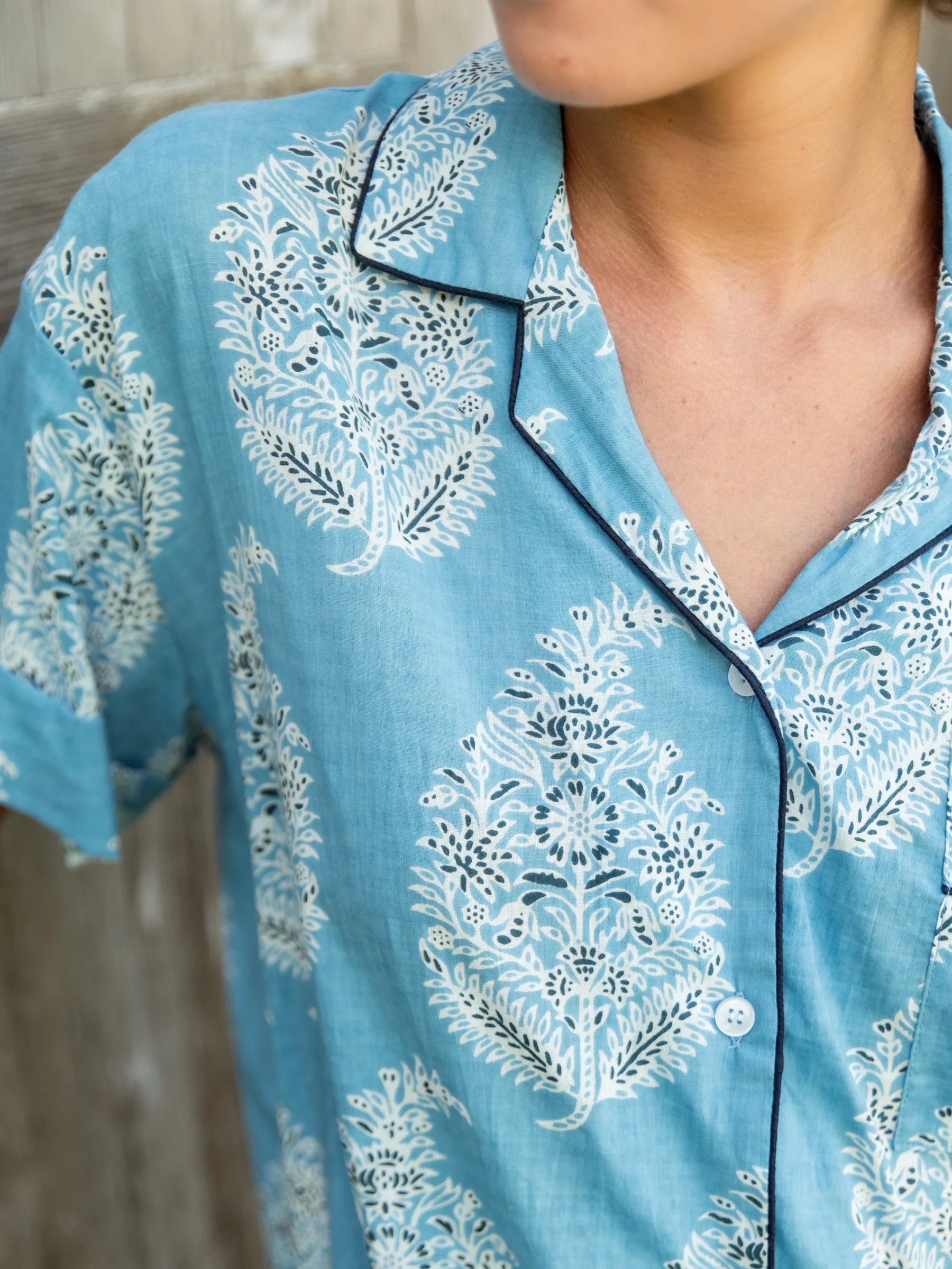 Carolina Paisley Pajama Set - Short / Short - Image 3