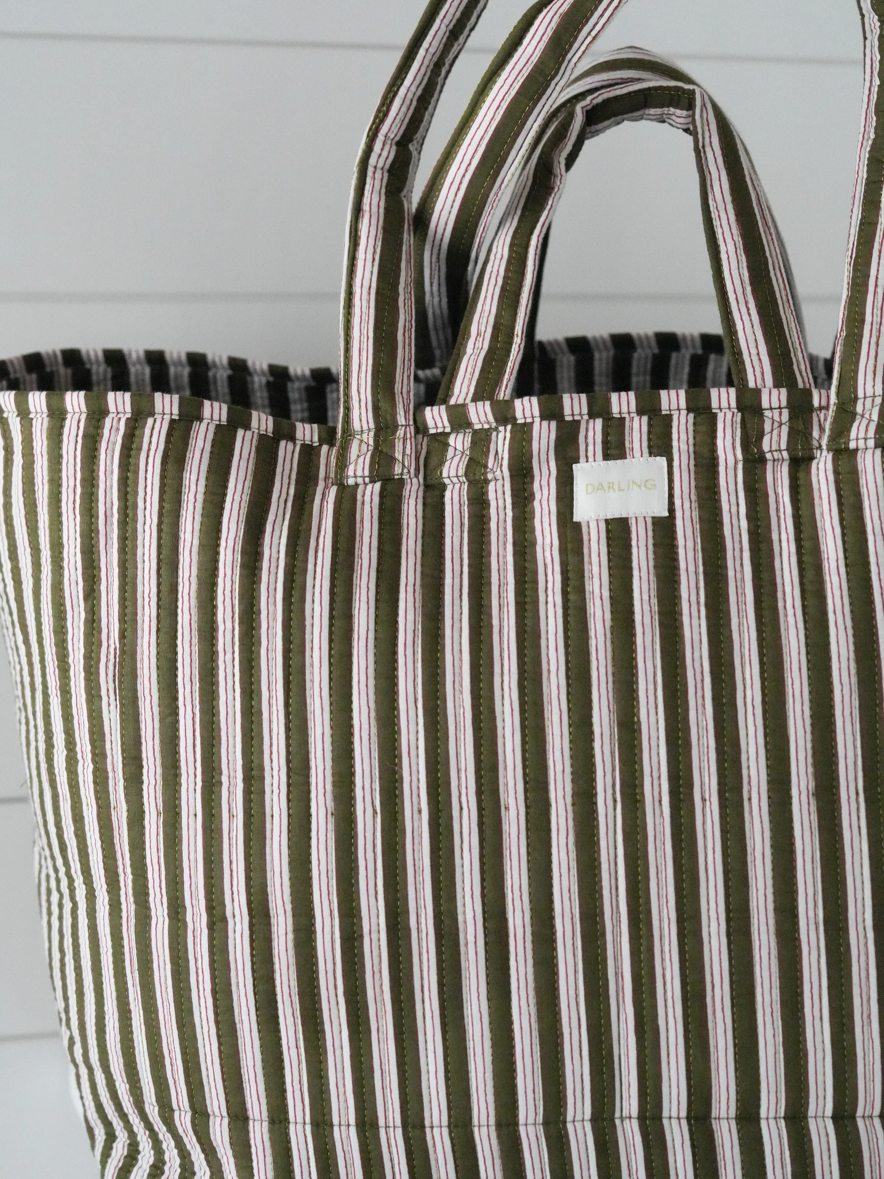 Darby Tote - Olive Martini Stripe - Image 5
