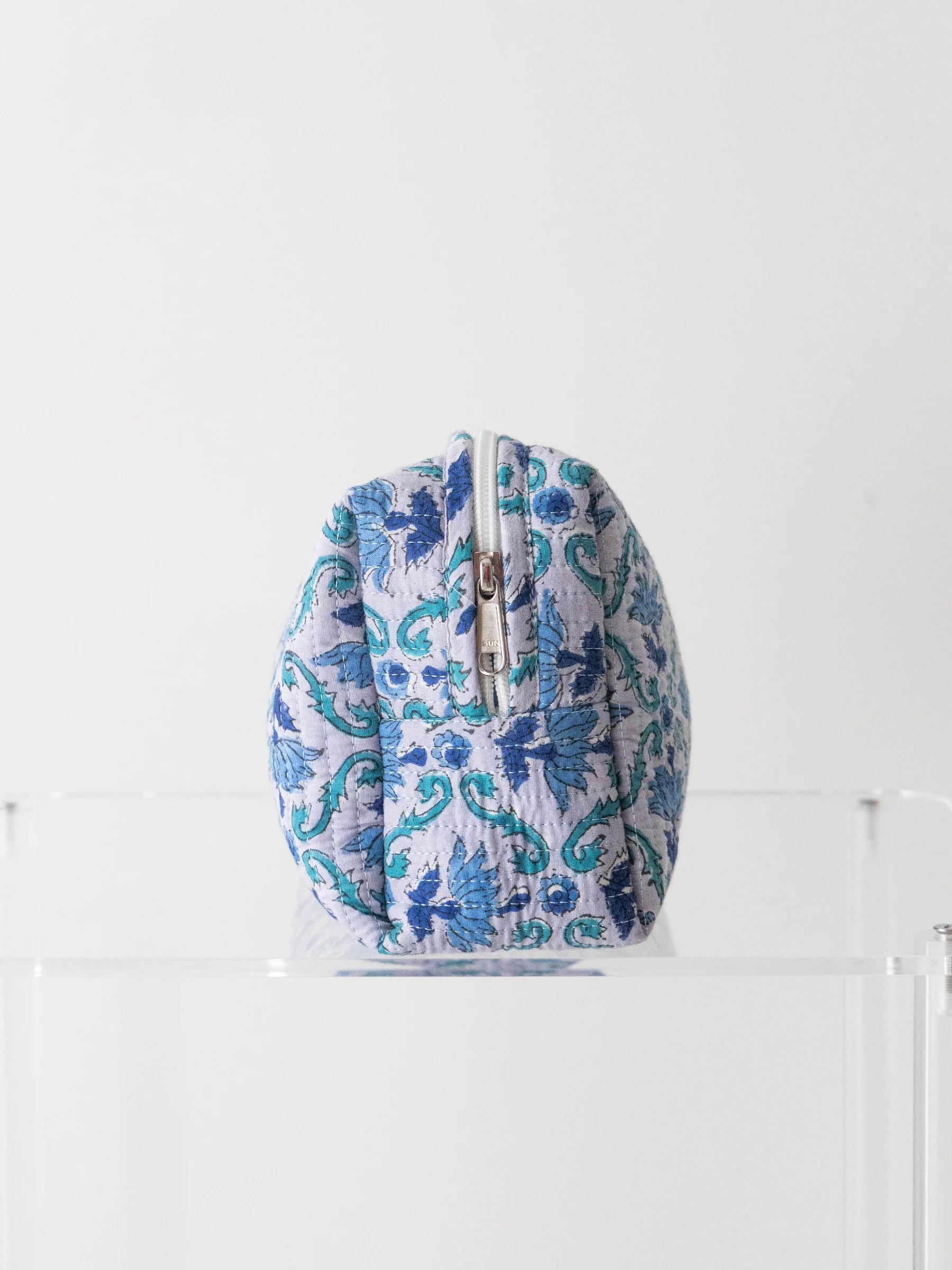 Quilted Hair Tool Bag - Periwinkle Fields - Image 3