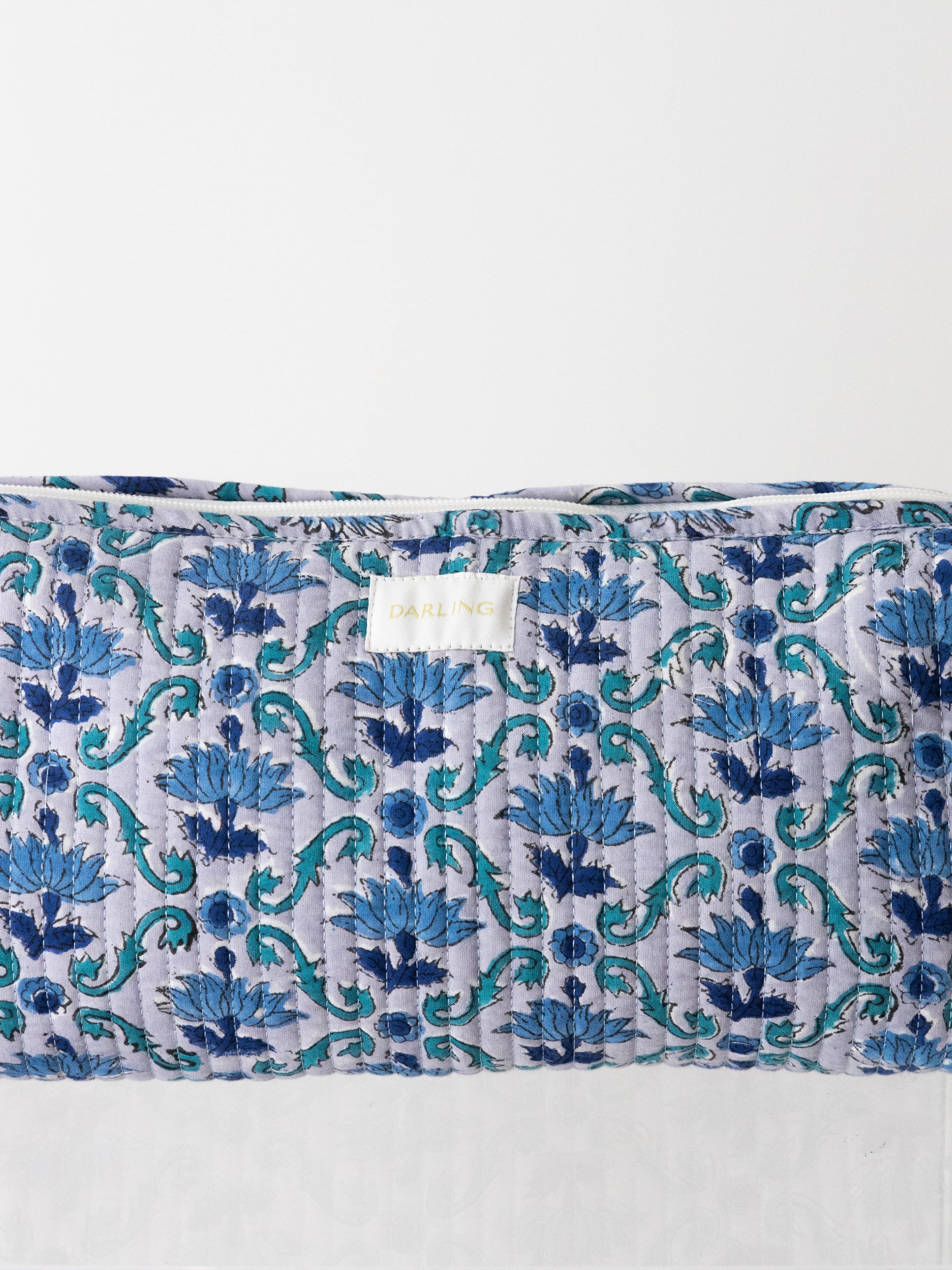 Quilted Hair Tool Bag - Periwinkle Fields - Image 4