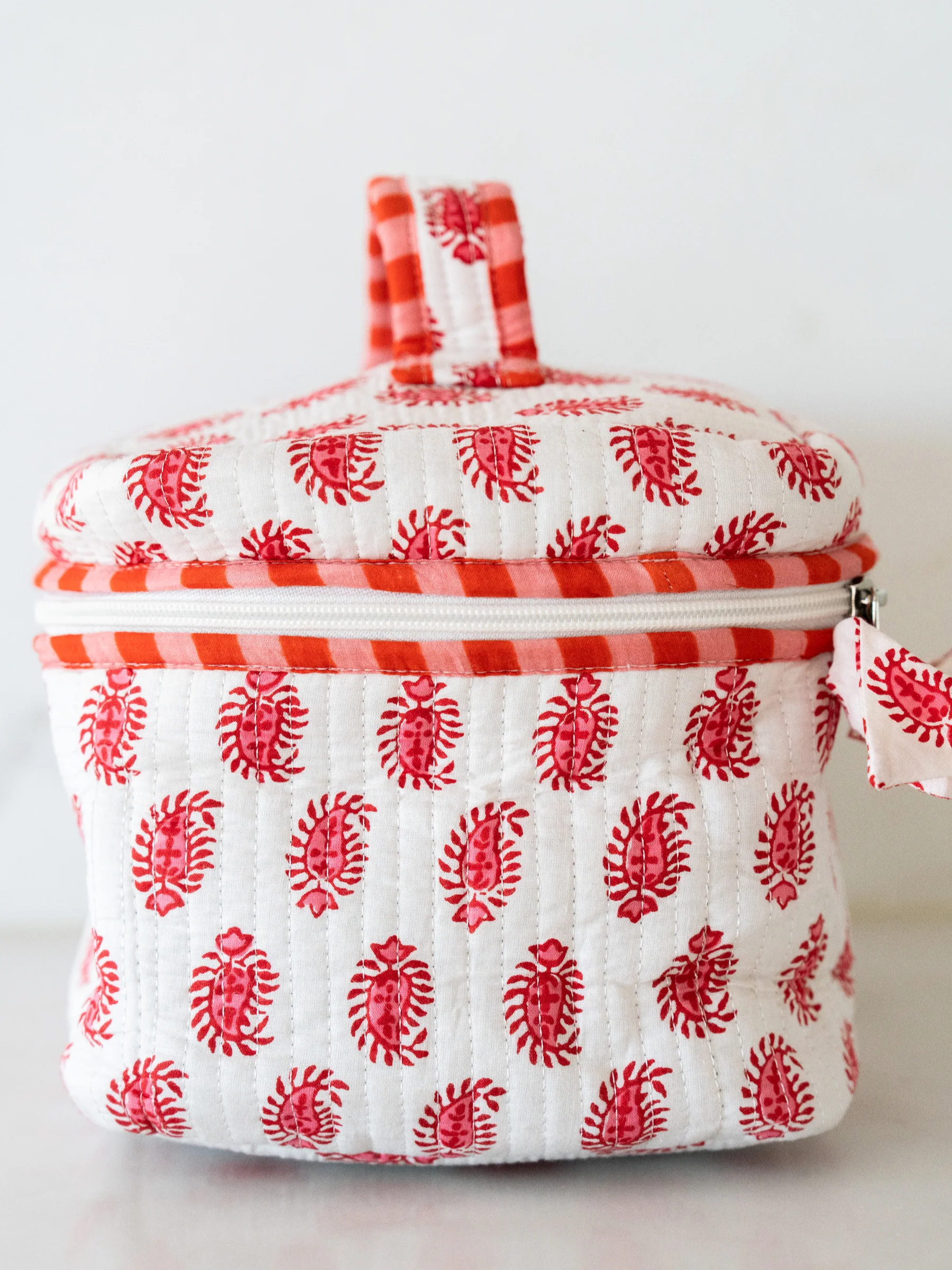 Quilted Train Case - Pinkberry Paisley - Image 4