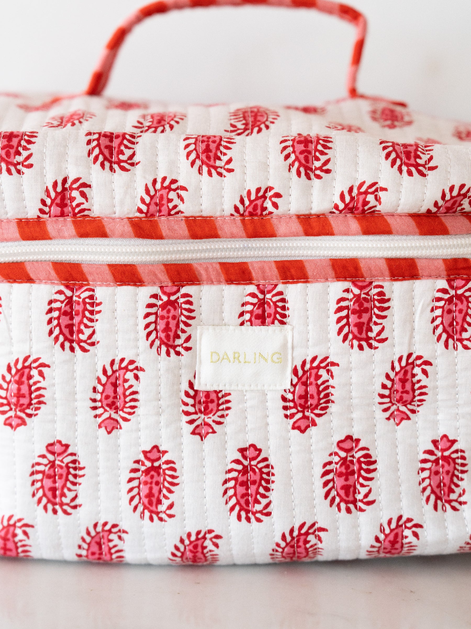 Quilted Train Case - Pinkberry Paisley - Image 6