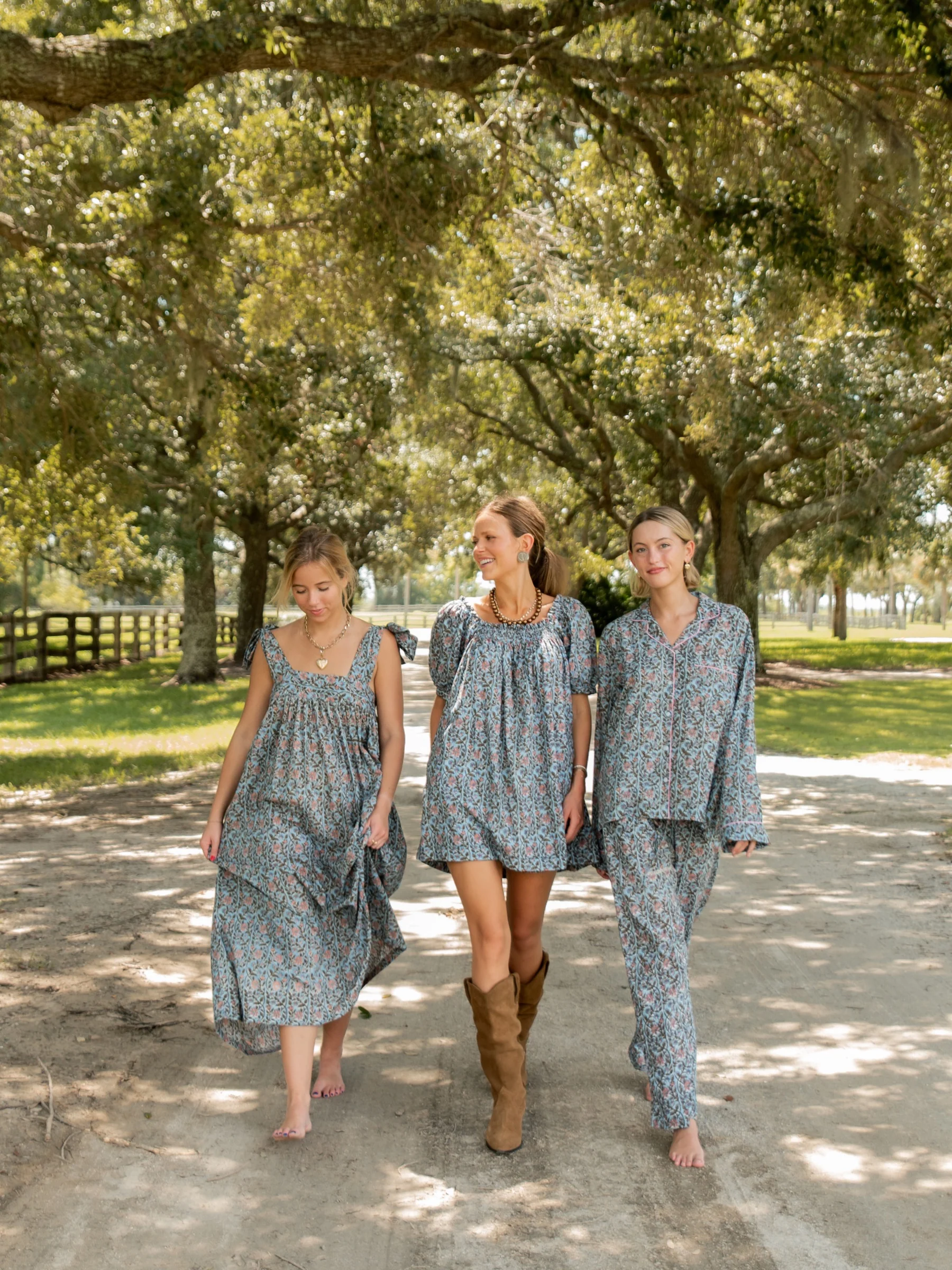 The Tie Maxi Dress - Blue Woodland Bouquet - Image 5