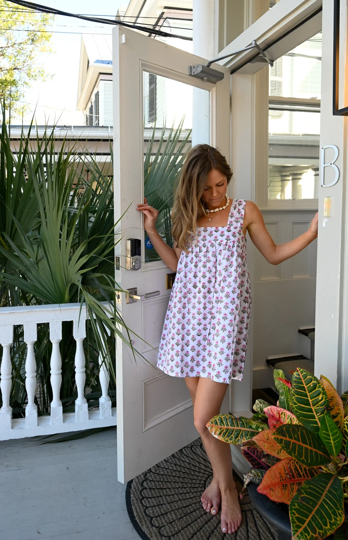 Tie Sleep Dress - Pink Lily - Image 5