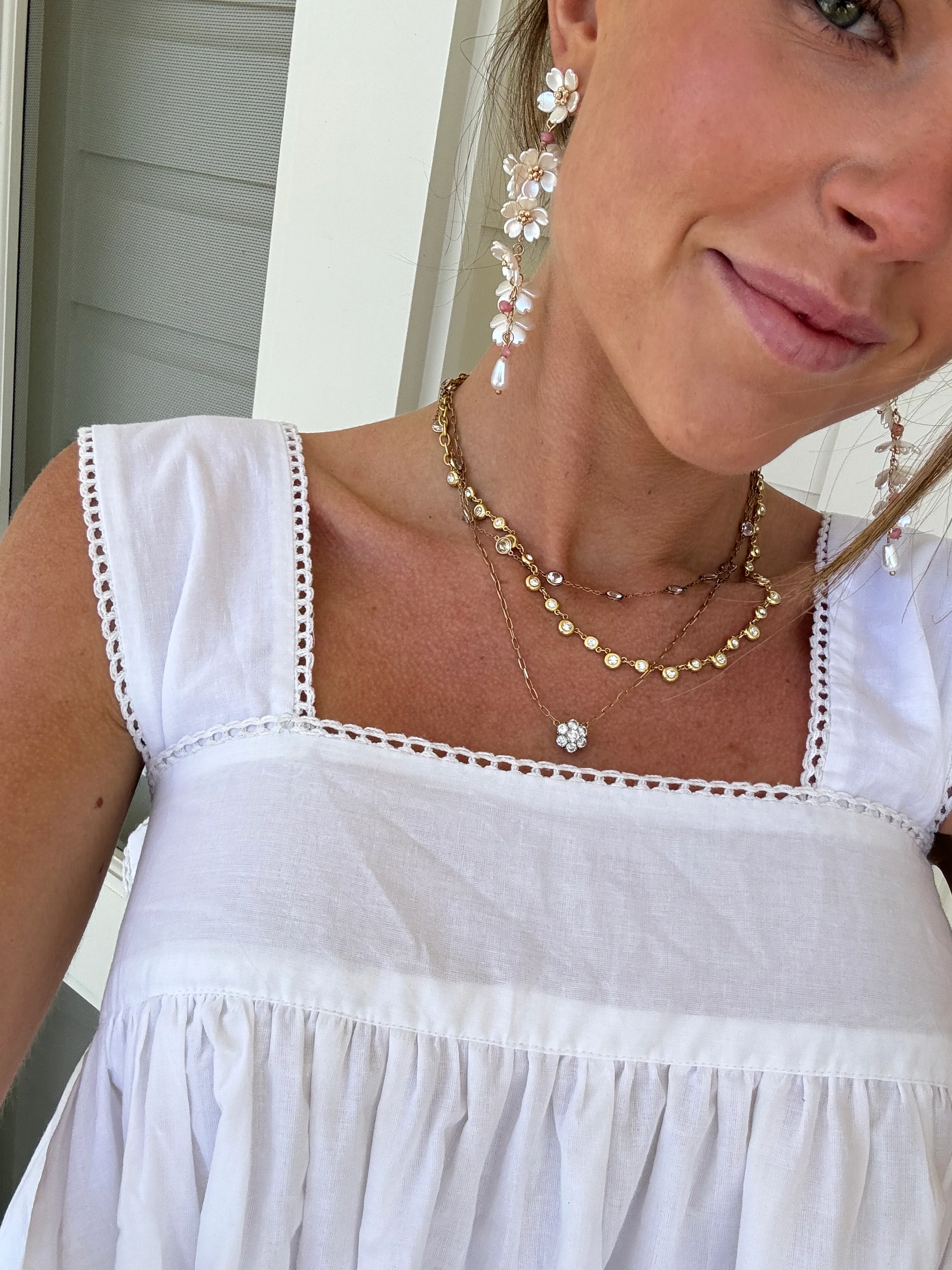 Tie Sleep Dress - White - Image 7